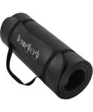 HemingWeigh 1 Thick Yoga Mat - Extra Thick Non Slip Exercise Mat for Indoor & Outdoor Use - Black - Buy Online on GoSupps.com