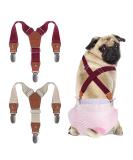 Buy Soft Dog Diaper Trousers 2 Pack Beige-Wine | Comfortable Dog Diaper Harness for Puppies | Pet Clothing for All Sizes - Buy Online on GoSupps.com