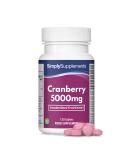 Cranberry Tablets 5000mg with Vitamin C - 120 Tablets for Immune Support | Herbal Supplement - Buy Online on GoSupps.com