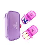 Large AM/PM Weekly Pill Organizer - 7 Day Pill Box with Writable Labels & Light-Purple Zipper Bag for Vitamins & Supplements - International Shipping - Buy Online on GoSupps.com