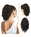 Buy BARSDAR 30cm Dark Brown Clip-In Hair Extensions - Short Curly Wavy Synthetic Ponytail for Women - Buy Online on GoSupps.com