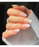 Justotry 24-Piece Almond Press-On Nails - Glossy Pink & Nude French Artificial Nails for Women - Short Acrylic Fingernails - Buy Online on GoSupps.com
