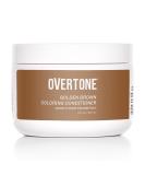 Overtone Golden Brown Color Depositing Conditioner - 8 oz Semi-permanent Hair Color with Shea Butter & Coconut Oil - Cruelty-Free Temporary Hair Color - Buy Online on GoSupps.com