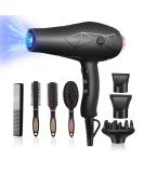 Jolichic 2400W AC Motor Hair Dryer - Professional Styling Tool with Diffuser 2 Concentrators & 4 Combs | 3 Heat 2 Speed Levels Cold Shot Button - Perfect for Salon Quality Curly Hair - Buy Online on GoSupps.com