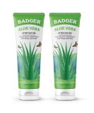 Organic Badger Aloe Vera After Sun Gel (2 Pack) - Cooling & Soothing - Fair Trade, Unscented - 4 Fl Oz x 2 - Buy Online on GoSupps.com