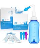 Nasal Shower Set Narsa | 30x Nose Rinsing Salt | 3 Attachments for Adults & Children | Effective Nasal Cleaning for Colds & Allergies - Buy Online on GoSupps.com