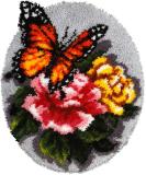 Floral Butterfly Latch Hook Rug Kit - 20.4X20.4 in | MeetBSelf - Buy Online on GoSupps.com