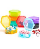 Buy 8 Pack Small Pill Organizer - Travel Pill Box Portable BPA Free Mini Case for Pills Medications & Vitamins - Vivid Colors - International Shipping Available - Buy Online on GoSupps.com