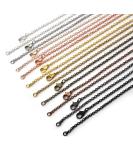 LANBEIDE 40 Packs 10 Colors Brass Necklace Chains - 21 Inch Cable Chain with Lobster Clasps for Jewelry Making - 2.6mm Bulk Pack (Style 1) - Buy Online on GoSupps.com