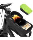Waterproof Bicycle Bag for Smartphones up to 7.2 inches | Frame Pocket Bike Cell Phone Holder with TPU Touchscreen & Rain Hood - Buy Online on GoSupps.com