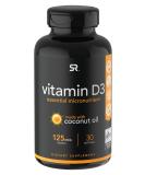 Sports Research Vitamin D3 5000 IU with Coconut Oil - 30 Softgels for Optimal Health - Buy Online on GoSupps.com