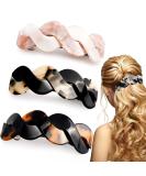 3-Piece Wide Interweave Barrettes for Women - Tortoiseshell Hair Accessories for Thick, Curly, Fine Hair - Buy Online on GoSupps.com
