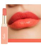Oulac 2-in-1 Lipstick & Lip Balm - Juicy & Shiny Lip Care for Smooth Hydrated Vegan Orange Shock! - Buy Online on GoSupps.com