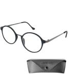 Mini glasses Round reading glasses - with free case plastic frame (black) metal bridge and ironing (graphite) reading aid for women and men black 2.0 dioptria - Buy Online on GoSupps.com