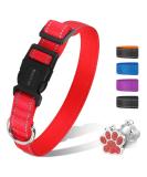 PCOTLLAR Adjustable Padded Reflective Dog Collar for Small & Large Dogs - Soft Neoprene Red (30-40cm) - Buy Online on GoSupps.com