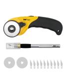 XW Hobby Knife Set - 45mm SKS-7 Rotary Cutter and Precision Knife for Art, Quilting, and Crafting with 12 Bonus Blades - Buy Online on GoSupps.com
