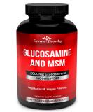 Glucosamine Sulfate Supplement 2000mg with MSM - 240 Vegetarian Capsules - No Shellfish or GMOs - Buy Online on GoSupps.com