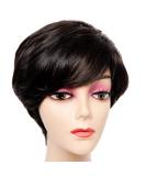 Unonet Pixie Cut Human Hair Wig with Bangs - Short Brazilian Virgin Hair Wigs for Women - Layered Wavy Style for Party and Daily Use (Natural Black) - Buy Online on GoSupps.com
