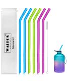 WALFOS 14.5 inch Extra Long Reusable Silicone Straws Big Sizes Flexible Bendable Straws for 1/Half Gallon Large Water Bottles 128 75 64 40 OZ Tumbler with Cleaning Brush (6-Pack) Extra Long Size 14.5 inch (Diameter 0.4") - Buy Online on GoSupps.com