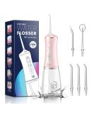 Mouth Shower JTF Electrical Tooth Cleaner - 4 Modes 5 Nozzles 300ml Water Tank & USB-C Oral Irrigator | Pink Water Flosser for Effective Dental Hygiene - Buy Online on GoSupps.com