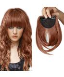 SEGO Clip in Pony Hairpiece Extensions Fringe Bangs One Piece In Front Hair Extension Straight Like Real Hair Chestnut Brown - Buy Online on GoSupps.com