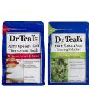 Dr. Teal's Epsom Salt Bath Soaking Set - 2 Pack, 9 lb - Eucalyptus & Spearmint / Unscented - Relaxes, Soothes Aches and Relieves Mind - Buy Online on GoSupps.com