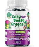 EasyPeasyGreens Daily Veggie Gummies for Kids - 90 Greens Gummies - Helps Picky Eaters Get Their Veggies in - Made with 10 Real Vegetable Extracts and 100% Vegan - Buy Online on GoSupps.com