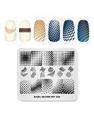 Fashion Geometry Dots Abstract Nail Stamp Plate | Multi-Pattern Nail Art Template - Buy Online on GoSupps.com