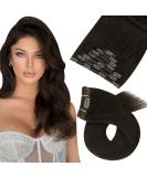 Buy Moresoo Real Hair Extensions Clip In - Darkest Brown #2 Remy Human Hair 120g 45cm 7 Tresses - Buy Online on GoSupps.com
