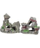PIQIUQIU Aquarium Decoration Caves - 2 Piece Set | Ideal Accessories for Stunning Aquariums - Buy Online on GoSupps.com