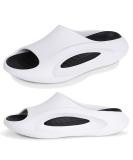 Feionusin Men's Plantar Fasciitis Arch Support Recovery Sandals - White & Black 9-10W/7-8M - Buy Online on GoSupps.com