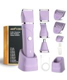 AREYZIN Bikini Trimmer for Women - Painless 3-in-1 Electric Razor & Personal Shaver Kits with USB Recharge Dock Replaceable Ceramic Blades IPX7 Waterproof - Purple - Buy Online on GoSupps.com