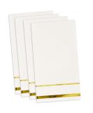 Gold Trim Guest Napkins - Elegant Disposable Paper Hand Towels for Weddings & Parties - Buy Online on GoSupps.com