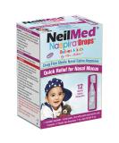 NeilMed Naspira Saline Drops for Babies & Kids - 12 Sterile Ampoules (1 ml Each) - Buy Online on GoSupps.com