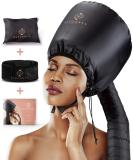 Eleganty Soft Bonnet Hood Hairdryer Attachment with Headband - Reduces Heat for Comfortable Hair Styling, Deep Conditioning, and Drying - Black - Buy Online on GoSupps.com