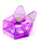 7-Sided Portable Pill Box Medicine Planner Small case (Seven Day Weekly Container) Medication, Vitamin Holder Boxes Organizer Pillbox Dispenser Organizer, sorter and Reminder containers (1 Unit) Purple - Buy Online on GoSupps.com