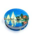 Cute Pill Organizer - Small Round Pocket Size Pill Box for Vitamins & Medicine | Unique Gift for Dad | International Shipping Available - Buy Online on GoSupps.com
