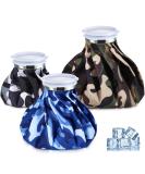 3-Piece Camouflage Style Ice Bag Pack for Injuries - 6, 9, 11 Reusable Hot/Cold Therapy Bags for Pain Relief - Ideal for Sports Injuries - Knee, Head, Leg - Screw Top Design - Buy Online on GoSupps.com