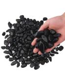 Hisredsun 1.8 kg decorative stones river pebbles for aquarium flower pot landscaping vase filler and garden decoration black - Buy Online on GoSupps.com