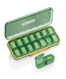 AM/PM Pill Organizer 7-Day Weekly Pill Box with 14 Compartments | Travel Medicine Organizer (Green) for Twice a Day Use - Buy Online on GoSupps.com