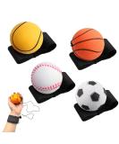 Chennan 4 Piece Wrist Rebound Balls - 6cm Sports Balls for Finger Relief | Ideal for Football Basketball Baseball & Tennis - Buy Online on GoSupps.com
