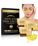 32-Piece Natural Gel Gold Under Eye Patches for Dark Circles, Puffy Eyes, and Wrinkles - Hyaluronic Anti-Aging Treatment Masks - Buy Online on GoSupps.com
