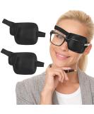 AMZVIO 2PCS Adjustable 3D Eye Patches for Adults - Soft Medical Eye Patch for Lazy Eye After Surgery & Pirate Cosplay - Black Large Size (Left Eye - Buy Online on GoSupps.com