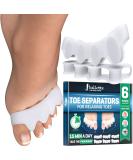 Ballotte Premium Toe Spacers (White 6 Pack) | Toe Separators for Feet - Toe Spreader & Foot Stretcher | Big Toe Straightener Bunion Corrector and Hammer Toe Corrector for Men and Women Toe Separator - 6 Pack - Buy Online on GoSupps.com