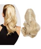 SEGO 30 cm Ponytail Hair Extension - Bleach Blonde Synthetic Braid with Butterfly Bracket | International Shipping - Buy Online on GoSupps.com