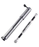 PRO BIKE TOOL Mini Bike Pump with Gauge - High Pressure 100 PSI - Fits Presta and Schrader - Accurate Inflation for Road, Mountain, and BMX Bikes - Includes Mount Kit Titanium - Buy Online on GoSupps.com
