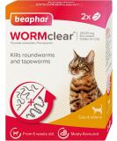 Beaphar | WORMclear Tablets for Cats | Kills All Common UK Intestinal Worms (Roundworms & Tapeworms) | Vet Strength Treatment | Meat-Flavoured | 2 Tablets (Pack of 1) 2 Tablets (Pack of 1) Single - Buy Online on GoSupps.com