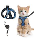 Escape Proof Cat Harness & Lead - Adjustable Reflective Kitten Vest for Outdoor Walking - Comfortable & Easy to Control - Blue XS - Buy Online on GoSupps.com