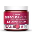Organic PureClean Beet Root Juice Powder with Nitric Oxide | 300g - Vegan & Nutrient-Rich for Stamina, Energy & Athletic Performance - Buy Online on GoSupps.com