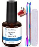 LOUINSTIC Gel Nail Polish Remover - Fast No Soak/Wrap 2-5 Min Removal Professional Kit with Colorful Nail File & Pusher for Easy Gel Polish Removal - Buy Online on GoSupps.com